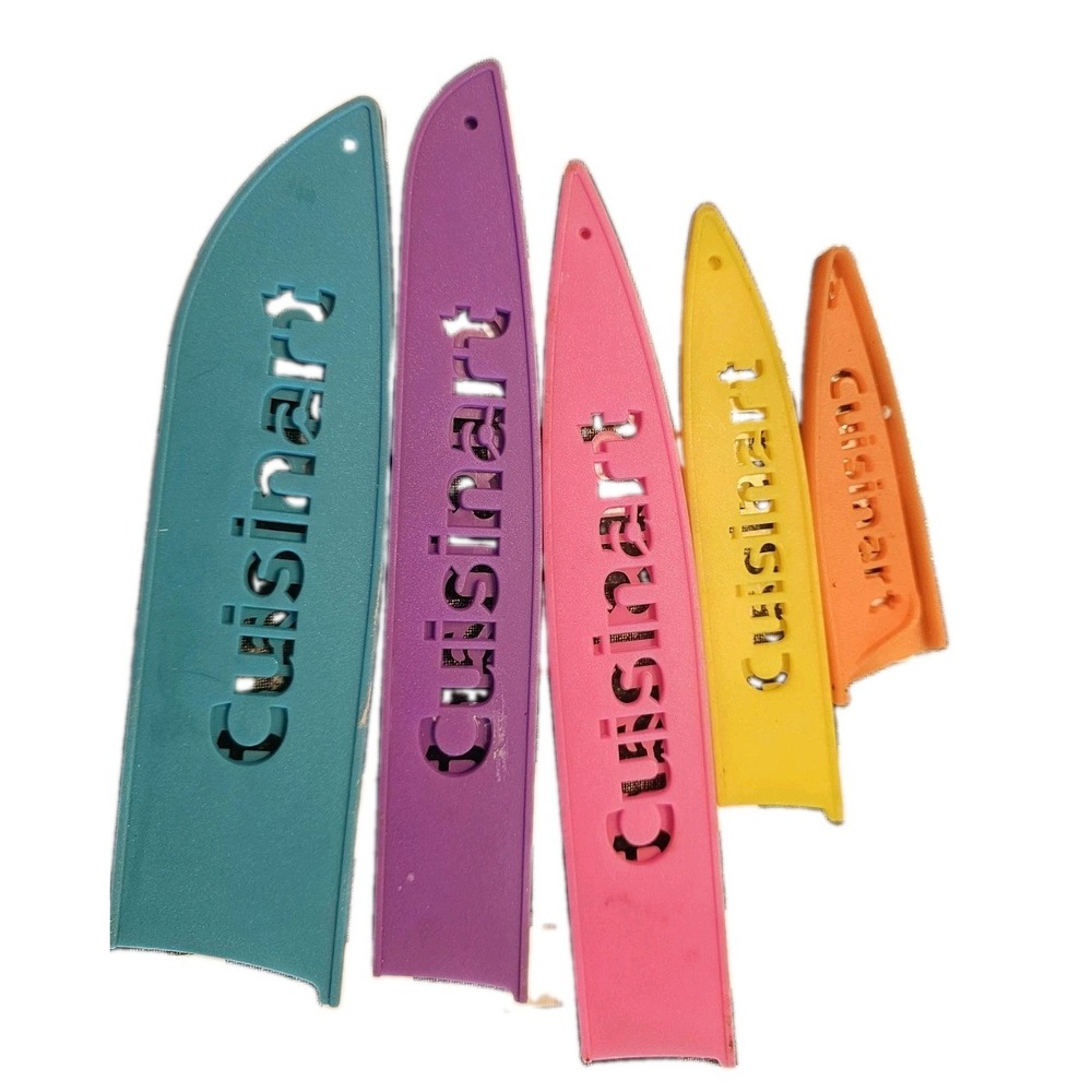 5‎ Piece Set Cuisinart Blade Guards Protectors Covers Pastel